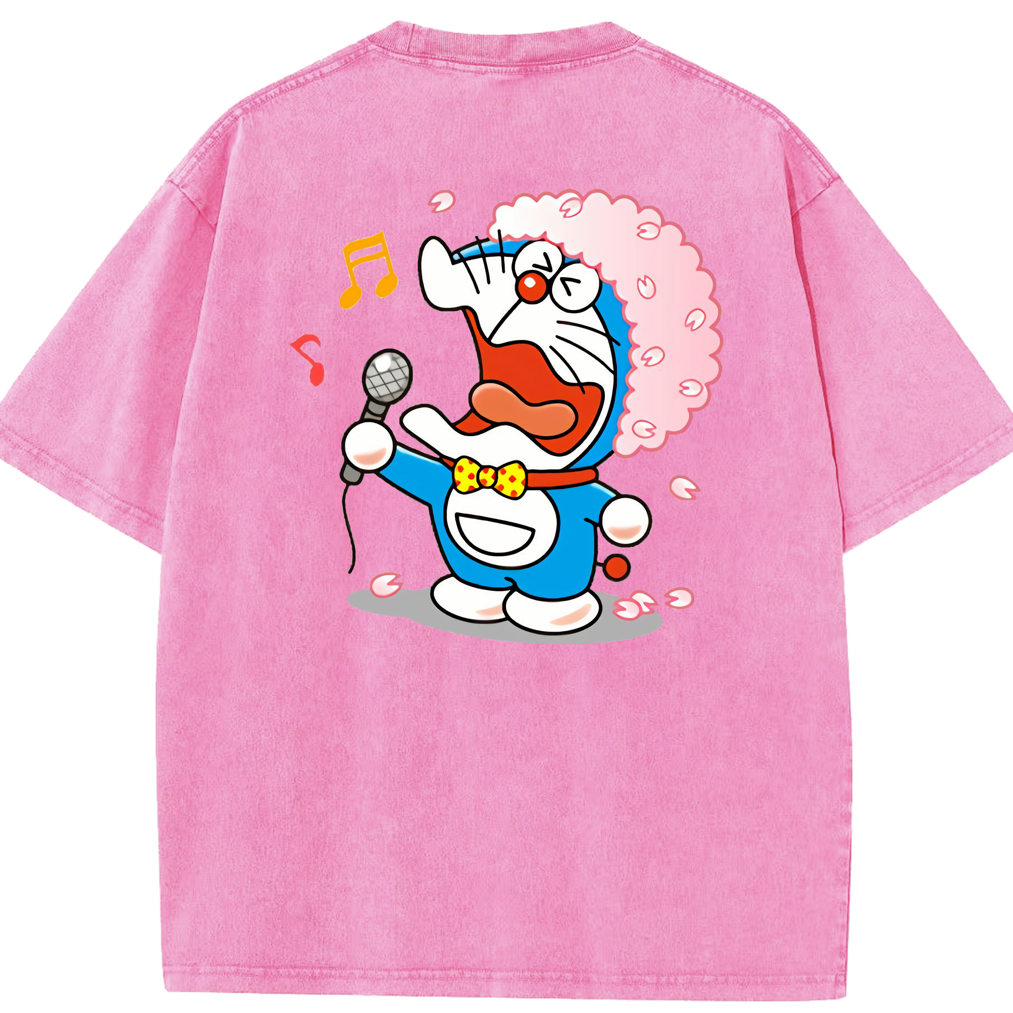 （画像用） ドラえもん Doraemon 綿100% ヴィンテージ風 半袖Tシャツ（背面プリント）